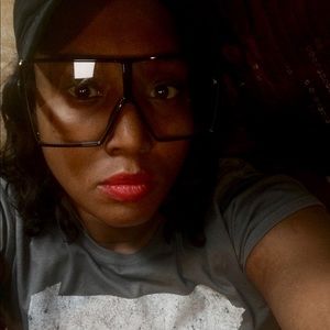 Black and clear lensed sunglasses